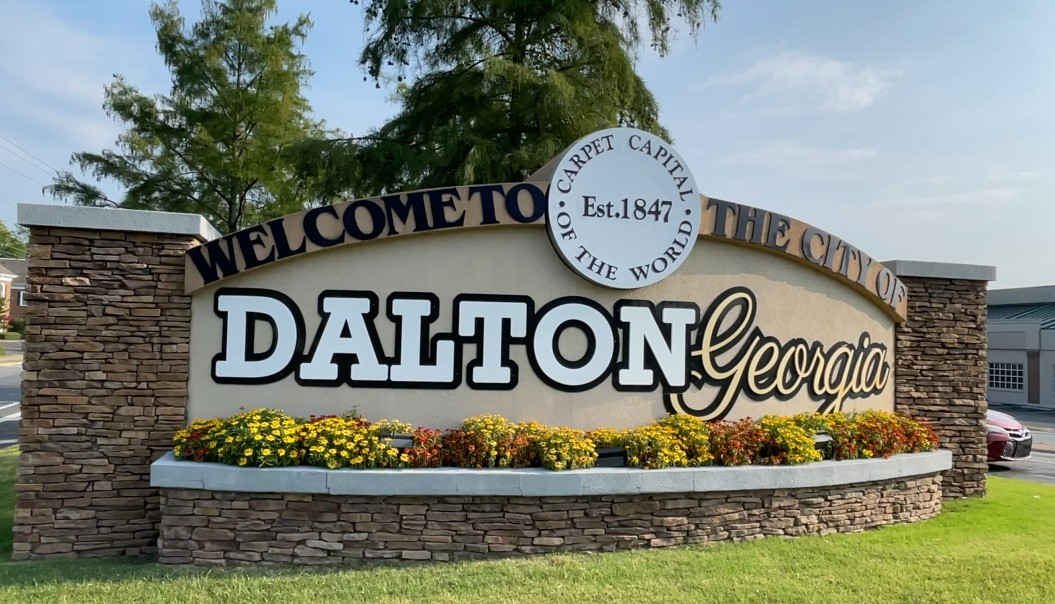 Downtown Dalton Georgia street view